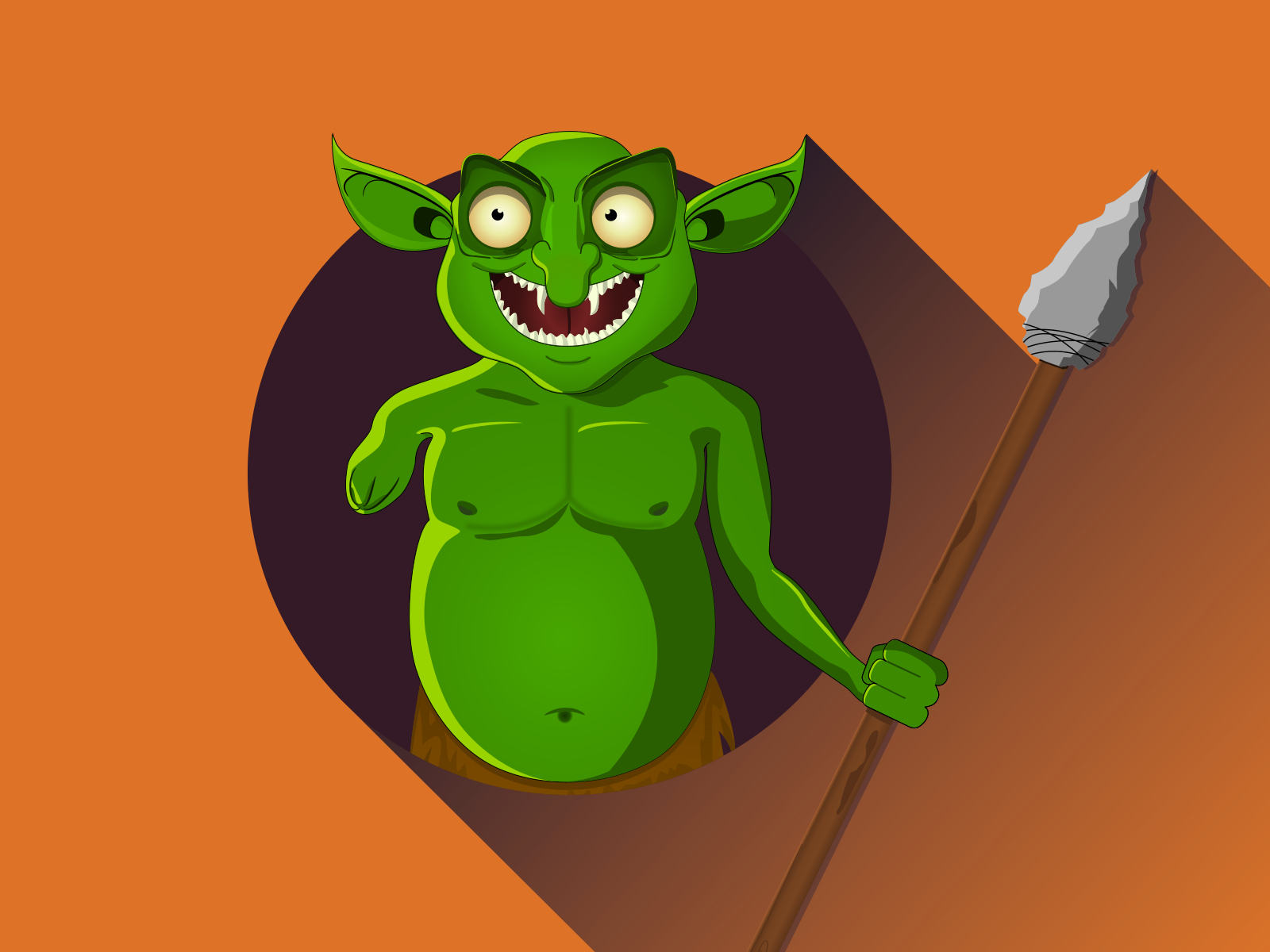 One aremed Goblin holding a spear